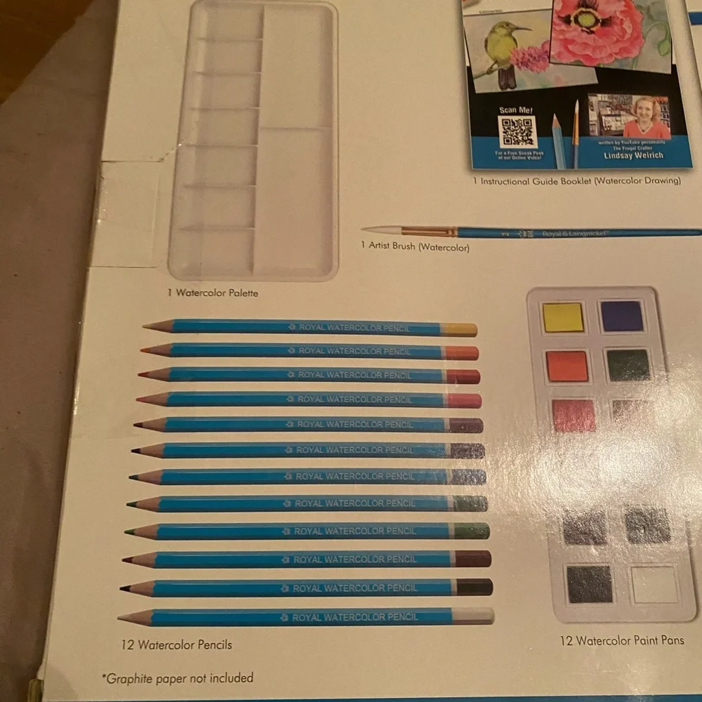 Watercolor Drawing Art Set with Pencils and Paints brand new - Picture 6 of 8